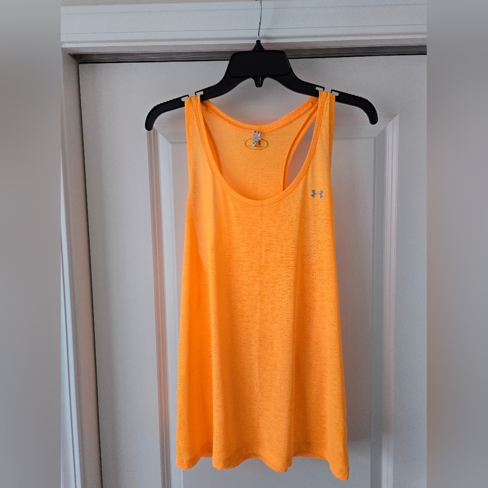 Under Armour Sheer HeatGear Athletic Tank Top, Yellow, Size Large
